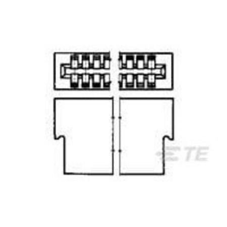 TE CONNECTIVITY TW-LEAF CRP HSG 10 POS 100 C/L 583717-1